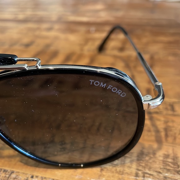 Tom Ford Double Bridge Metal Aviator Sunglasses - Picture 2 of 4